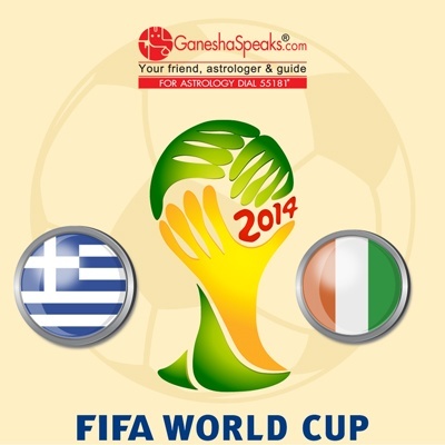 FIFA World Cup – Greece Vs Ivory Coast (Cote d’Ivoire) – 24th June 2014
