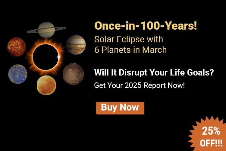 Solar Eclipse with 6 Planets in March