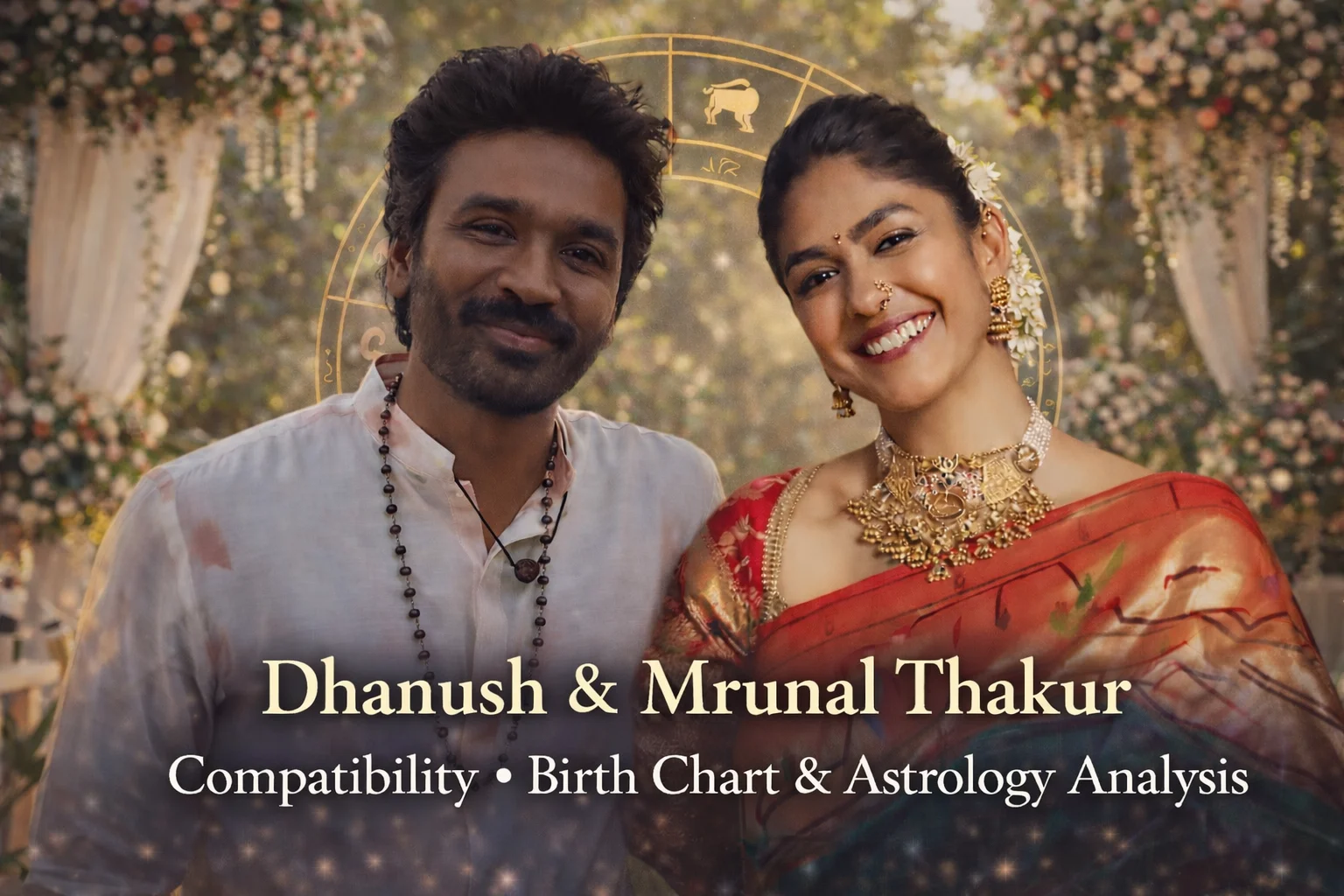 Are Dhanush and Mrunal Thakur Compatible? Birth Chart & Astrology Analysis