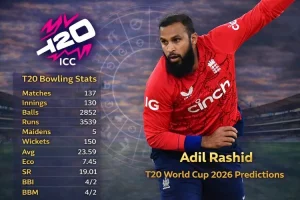 Adil Rashid T20 world cup 2026 predictions