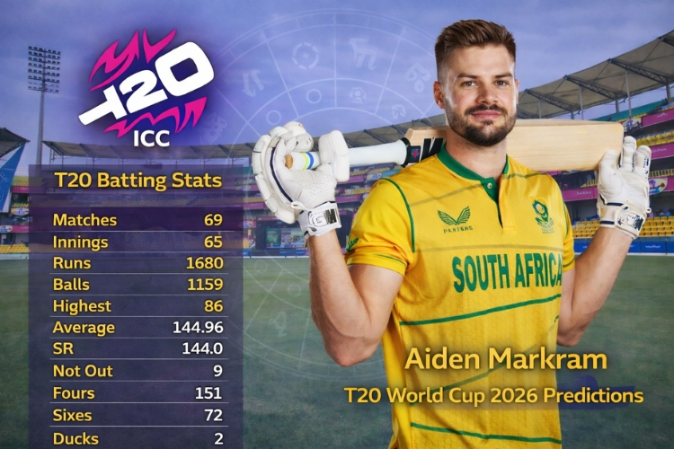 South Africa Captain Aiden Markram T20 World Cup 2026 Performance Predictions