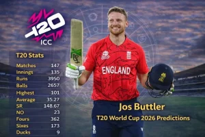 Josh Buttler T20 world cup 2026 predictions