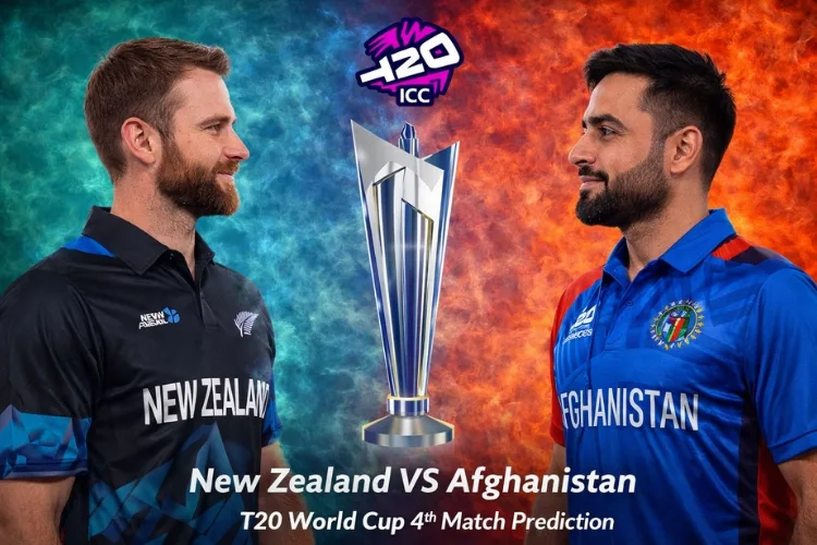 New Zealand vs Afghanistan T20 World Cup 2026 4th Match Prediction on Feb 8, Chennai