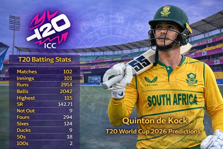 Quinton de Kock T20 World Cup 2026 Predictions: South Africa’s Rhythm-Setting Opener